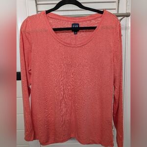 💥💥💥 Sale GAP Soft Scoop Neck Long Sleeve Porcelain Rose Size Small